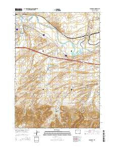 Glenrock Wyoming Current topographic map, 1:24000 scale, 7.5 X 7.5 Minute, Year 2015