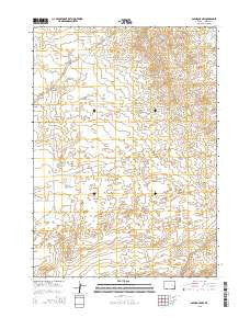 Glenrock NW Wyoming Current topographic map, 1:24000 scale, 7.5 X 7.5 Minute, Year 2015