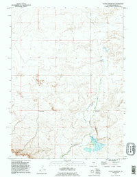 Glomill Reservoir Wyoming Historical topographic map, 1:24000 scale, 7.5 X 7.5 Minute, Year 1990