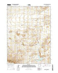 Glomill Reservoir Wyoming Current topographic map, 1:24000 scale, 7.5 X 7.5 Minute, Year 2015