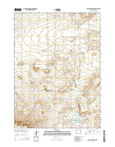 Glomill Reservoir Wyoming Current topographic map, 1:24000 scale, 7.5 X 7.5 Minute, Year 2015