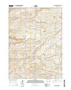 Graham Reservoir Wyoming Current topographic map, 1:24000 scale, 7.5 X 7.5 Minute, Year 2015