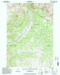 Granite Falls Wyoming Historical topographic map, 1:24000 scale, 7.5 X 7.5 Minute, Year 1996