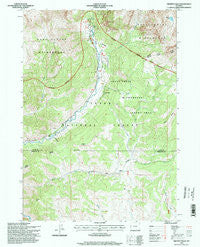 Granite Falls Wyoming Historical topographic map, 1:24000 scale, 7.5 X 7.5 Minute, Year 1996