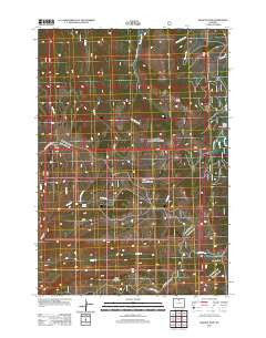 Granite Pass Wyoming Historical topographic map, 1:24000 scale, 7.5 X 7.5 Minute, Year 2012