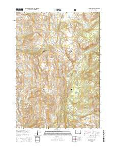 Gravel Peak Wyoming Current topographic map, 1:24000 scale, 7.5 X 7.5 Minute, Year 2015