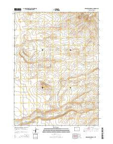 Greasewood Knoll Wyoming Current topographic map, 1:24000 scale, 7.5 X 7.5 Minute, Year 2015