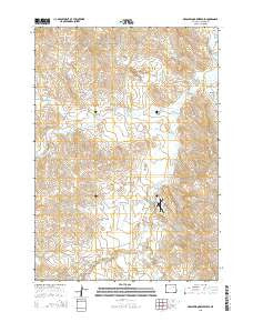 Greasewood Reservoir Wyoming Current topographic map, 1:24000 scale, 7.5 X 7.5 Minute, Year 2015