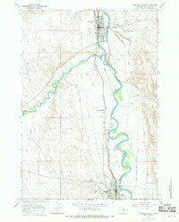 Greybull South Wyoming Historical topographic map, 1:24000 scale, 7.5 X 7.5 Minute, Year 1966