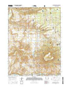 Grieve Reservoir Wyoming Current topographic map, 1:24000 scale, 7.5 X 7.5 Minute, Year 2015
