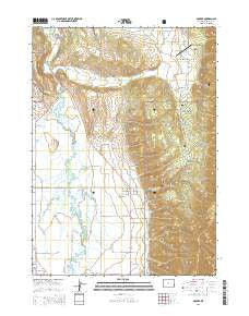 Grover Wyoming Current topographic map, 1:24000 scale, 7.5 X 7.5 Minute, Year 2015
