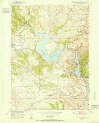 Guernsey Reservoir Wyoming Historical topographic map, 1:24000 scale, 7.5 X 7.5 Minute, Year 1951