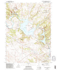 Guernsey Reservoir Wyoming Historical topographic map, 1:24000 scale, 7.5 X 7.5 Minute, Year 1990
