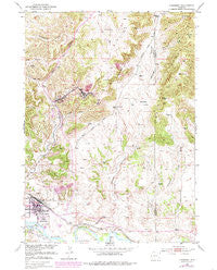 Guernsey Wyoming Historical topographic map, 1:24000 scale, 7.5 X 7.5 Minute, Year 1950