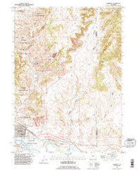 Guernsey Wyoming Historical topographic map, 1:24000 scale, 7.5 X 7.5 Minute, Year 1990