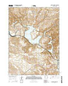 Guernsey Reservoir Wyoming Current topographic map, 1:24000 scale, 7.5 X 7.5 Minute, Year 2015