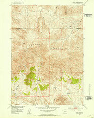 Guffy Peak Wyoming Historical topographic map, 1:24000 scale, 7.5 X 7.5 Minute, Year 1952