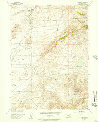 Guide Rock Wyoming Historical topographic map, 1:24000 scale, 7.5 X 7.5 Minute, Year 1955