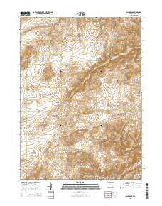 Guide Rock Wyoming Current topographic map, 1:24000 scale, 7.5 X 7.5 Minute, Year 2015