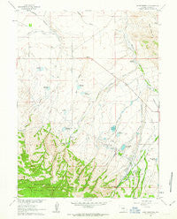 Gunst Reservoir Wyoming Historical topographic map, 1:24000 scale, 7.5 X 7.5 Minute, Year 1961