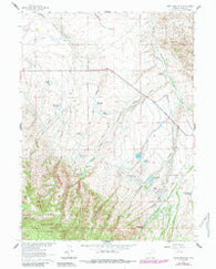 Gunst Reservoir Wyoming Historical topographic map, 1:24000 scale, 7.5 X 7.5 Minute, Year 1961
