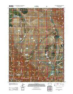 Gunst Reservoir Wyoming Historical topographic map, 1:24000 scale, 7.5 X 7.5 Minute, Year 2012