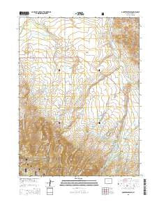 Gunst Reservoir Wyoming Current topographic map, 1:24000 scale, 7.5 X 7.5 Minute, Year 2015