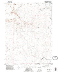 Habig Spring Wyoming Historical topographic map, 1:24000 scale, 7.5 X 7.5 Minute, Year 1990