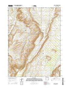 Hague Creek Wyoming Current topographic map, 1:24000 scale, 7.5 X 7.5 Minute, Year 2015