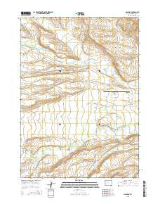 Halfway Wyoming Current topographic map, 1:24000 scale, 7.5 X 7.5 Minute, Year 2015