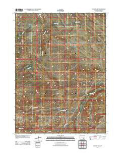 Halfway Hill Wyoming Historical topographic map, 1:24000 scale, 7.5 X 7.5 Minute, Year 2012