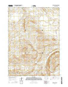Halfway Hill Wyoming Current topographic map, 1:24000 scale, 7.5 X 7.5 Minute, Year 2015