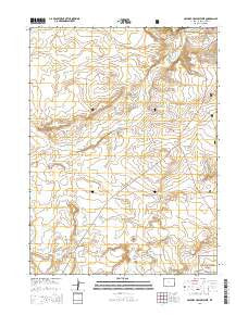 Halfway Hollow West Wyoming Current topographic map, 1:24000 scale, 7.5 X 7.5 Minute, Year 2015