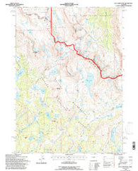 Halls Mountain Wyoming Historical topographic map, 1:24000 scale, 7.5 X 7.5 Minute, Year 1991