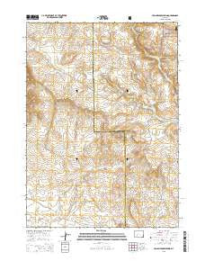 Halls Meadow Spring Wyoming Current topographic map, 1:24000 scale, 7.5 X 7.5 Minute, Year 2015