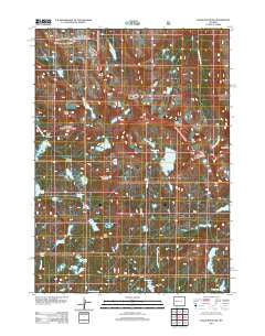 Halls Mountain Wyoming Historical topographic map, 1:24000 scale, 7.5 X 7.5 Minute, Year 2012