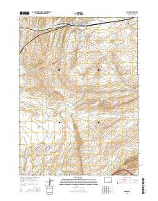 Hanna Wyoming Current topographic map, 1:24000 scale, 7.5 X 7.5 Minute, Year 2015