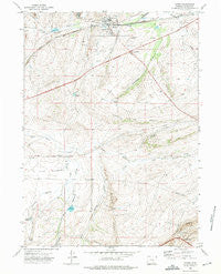 Hanna Wyoming Historical topographic map, 1:24000 scale, 7.5 X 7.5 Minute, Year 1971