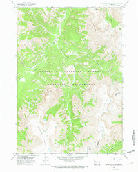 Hardluck Mountain Wyoming Historical topographic map, 1:24000 scale, 7.5 X 7.5 Minute, Year 1970