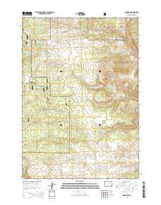 Hazelton Wyoming Current topographic map, 1:24000 scale, 7.5 X 7.5 Minute, Year 2015