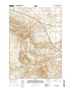 Hells Half Acre Wyoming Current topographic map, 1:24000 scale, 7.5 X 7.5 Minute, Year 2015