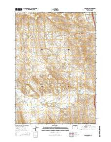 Hibbard Draw Wyoming Current topographic map, 1:24000 scale, 7.5 X 7.5 Minute, Year 2015