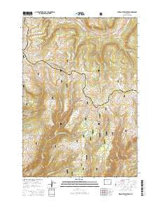 Hidden Tepee Creek Wyoming Current topographic map, 1:24000 scale, 7.5 X 7.5 Minute, Year 2015