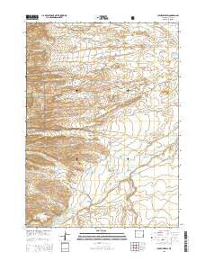 Hightower SW Wyoming Current topographic map, 1:24000 scale, 7.5 X 7.5 Minute, Year 2015