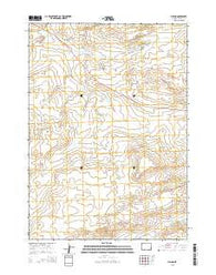 Hiland Wyoming Current topographic map, 1:24000 scale, 7.5 X 7.5 Minute, Year 2015