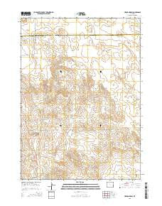 Hileman Draw Wyoming Current topographic map, 1:24000 scale, 7.5 X 7.5 Minute, Year 2015