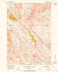 Hillberry Rim Wyoming Historical topographic map, 1:24000 scale, 7.5 X 7.5 Minute, Year 1951