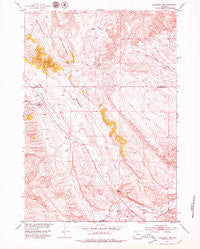 Hillberry Rim Wyoming Historical topographic map, 1:24000 scale, 7.5 X 7.5 Minute, Year 1951