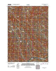 Hillberry Rim Wyoming Historical topographic map, 1:24000 scale, 7.5 X 7.5 Minute, Year 2012