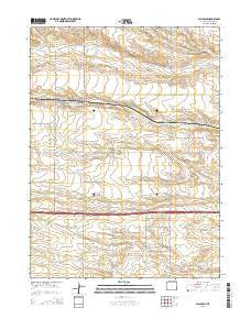 Hillsdale Wyoming Current topographic map, 1:24000 scale, 7.5 X 7.5 Minute, Year 2015